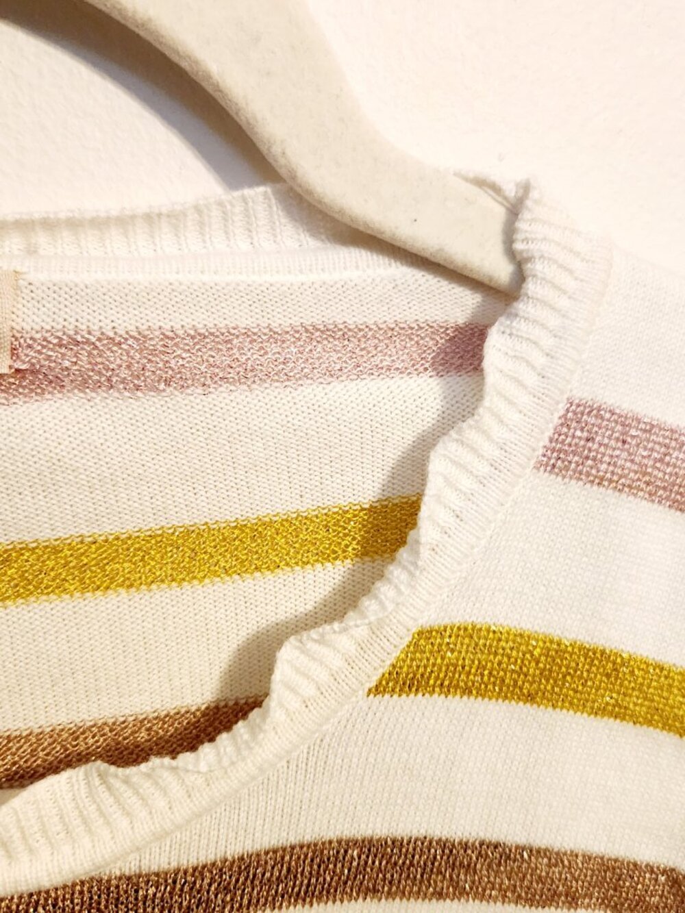 Brooks Brothers | Women's Striped Off-White Crewneck Sweater (Size Medium) - Picture 5 of 14